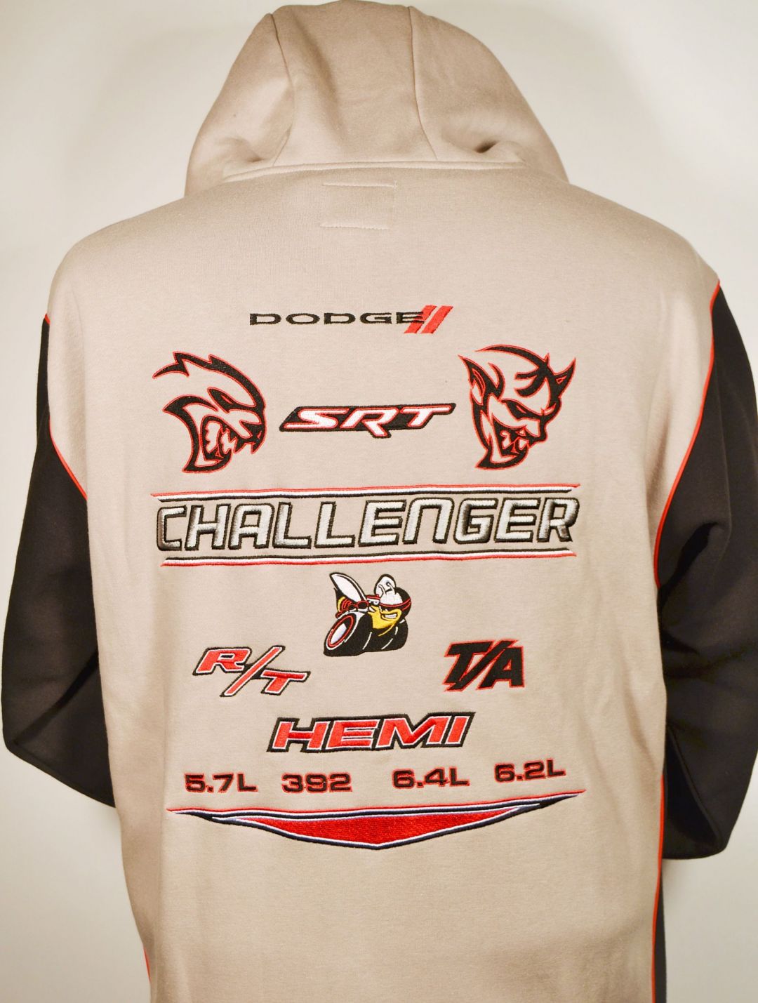 Dodge Challenger Emb Zip Hoodie Car Shirts and Stuff