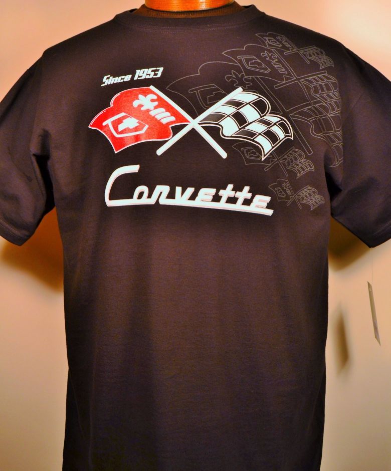 Shirt Black Introver T Shirts Corvette Logo Fancy Mens Casual T